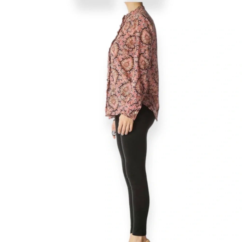J. crew Light weight Paisley Ruffle Blouse